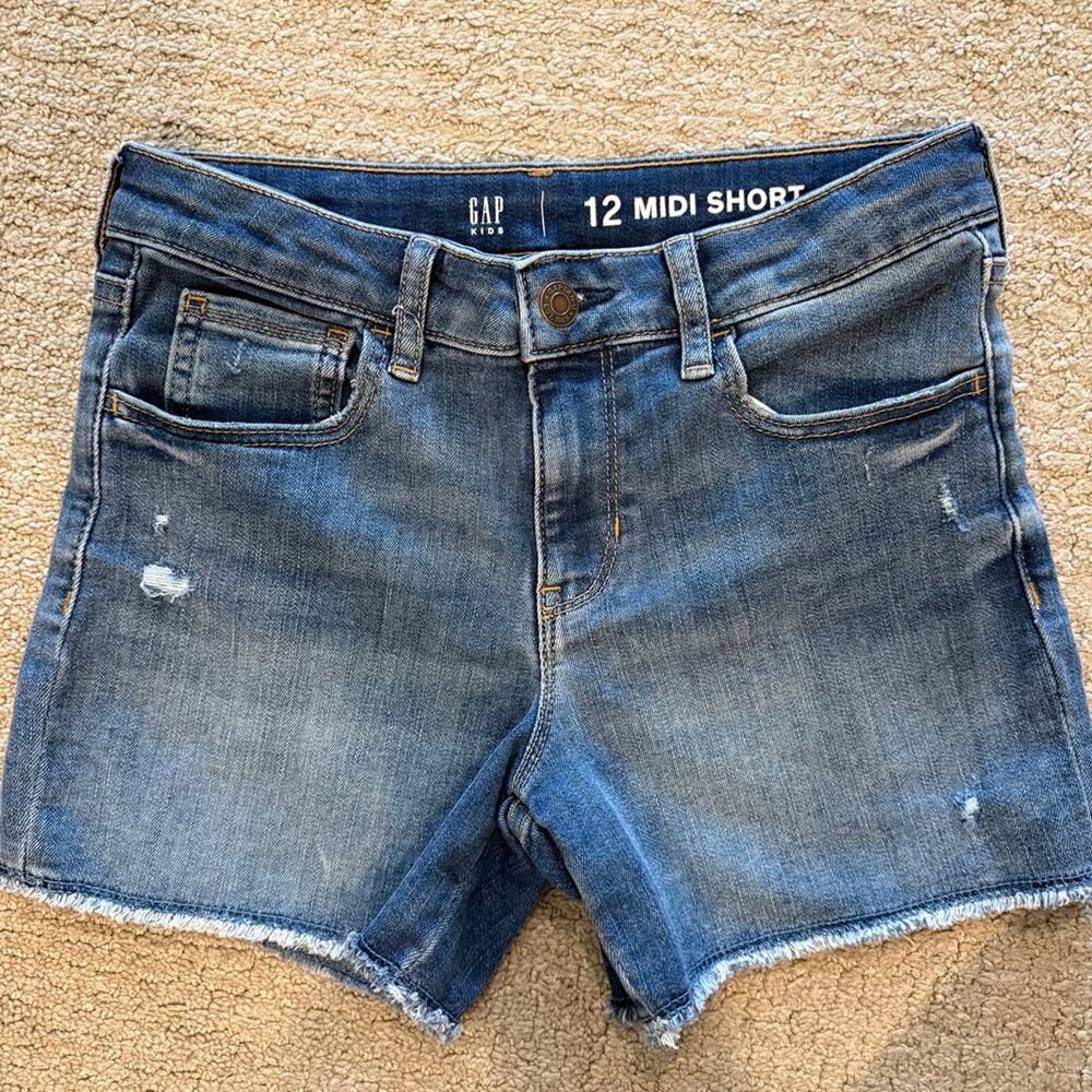 Size 12 Girl's Jean Shorts Lot Bundle - Picture 7 of 8